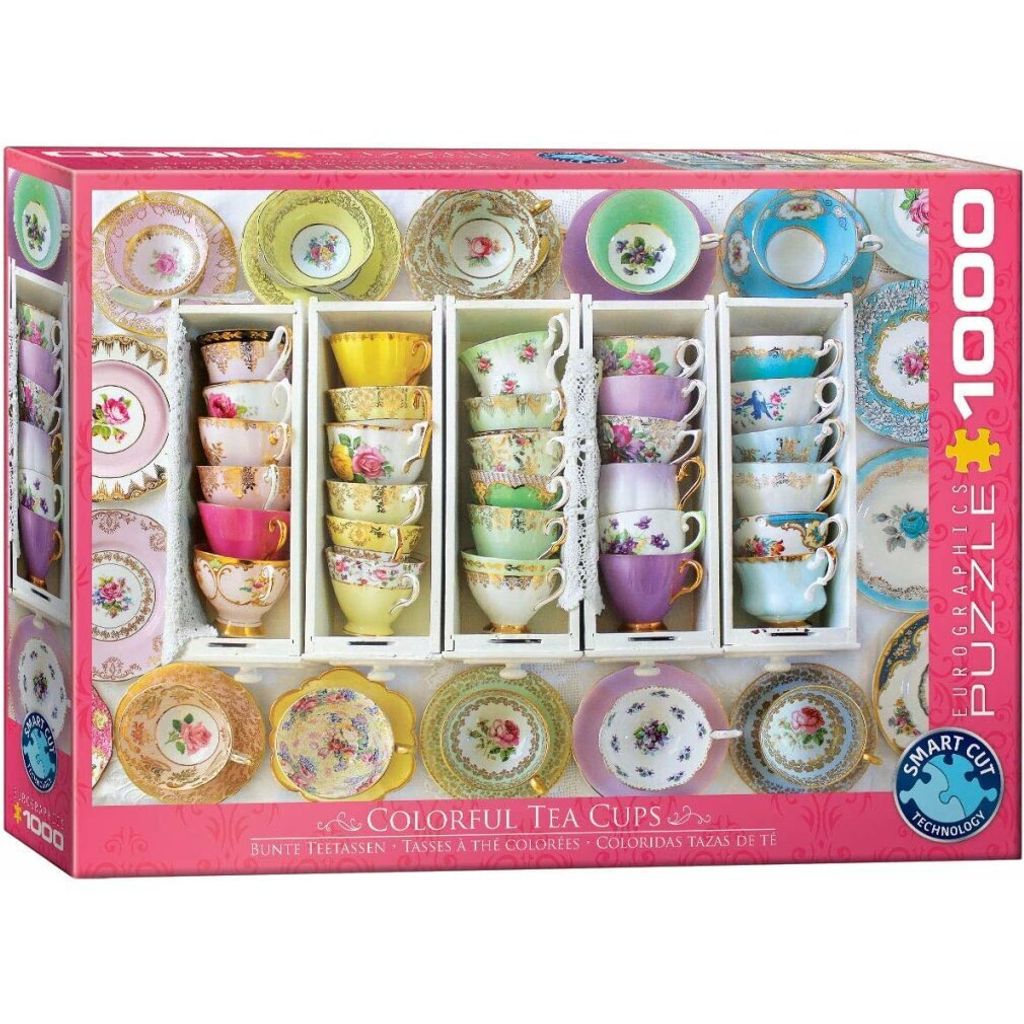 EUROGRAPHICS Puzzle Farbige Teetassen 1000 Teile