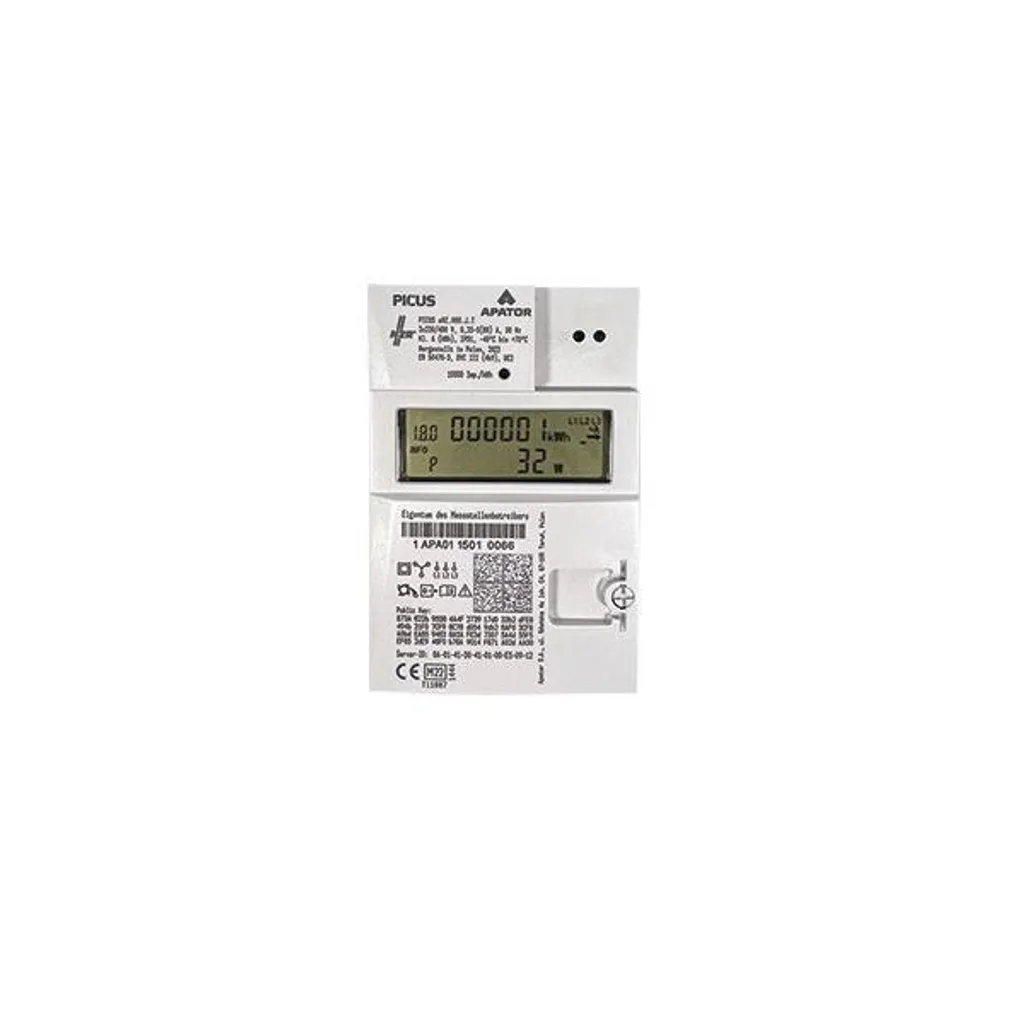 Compteur d'énergie 3x230/400V NZR haute précision 60A avec écran LCD