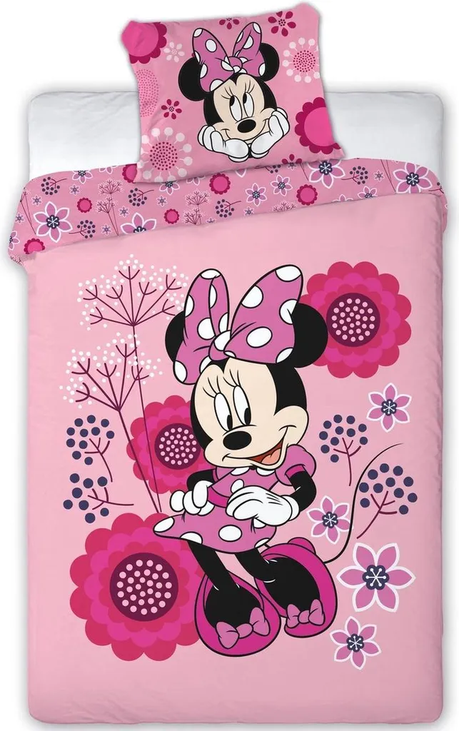 Minnie Mouse Set Letto Singolo 140x200 cm - Microfibra Disney Fiori