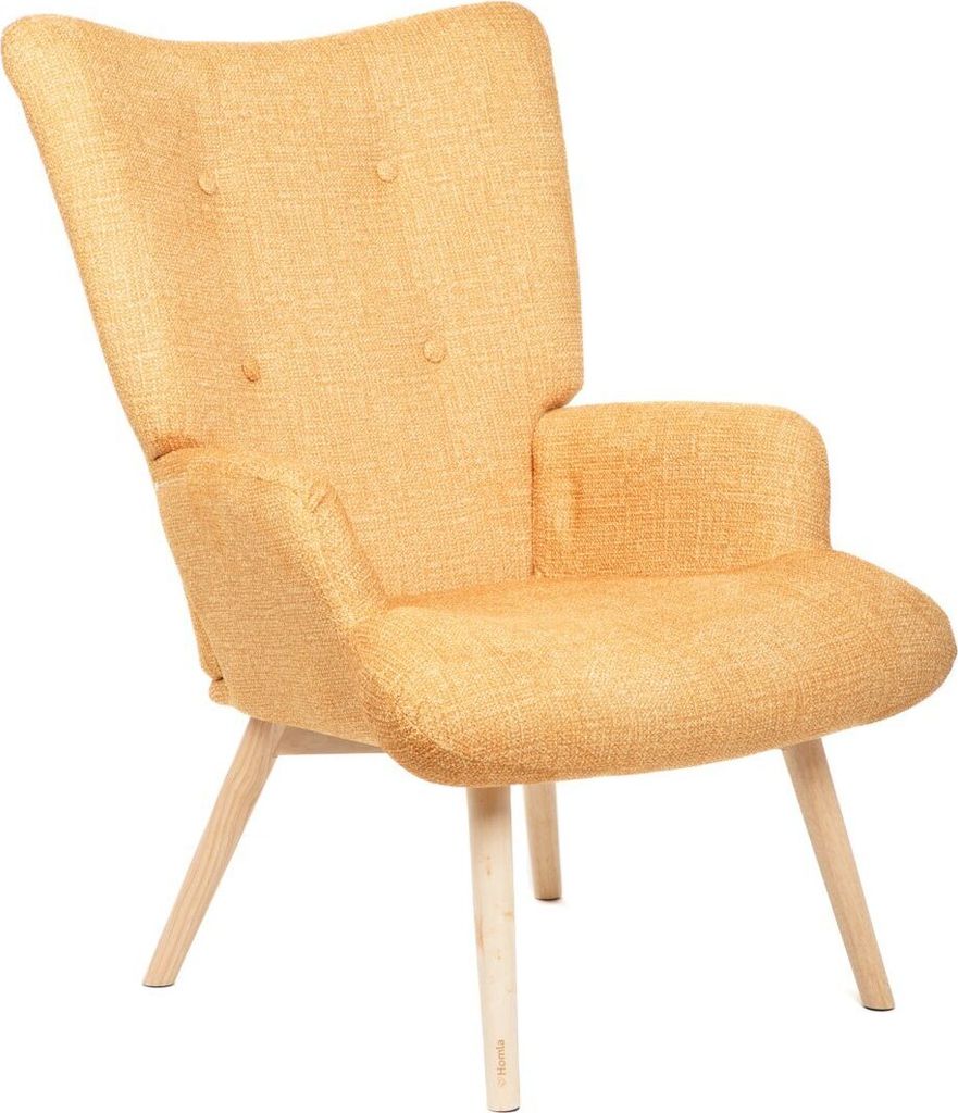 HOMLA MOSS POP Sessel in Senf Stoff 72x73x96 cm