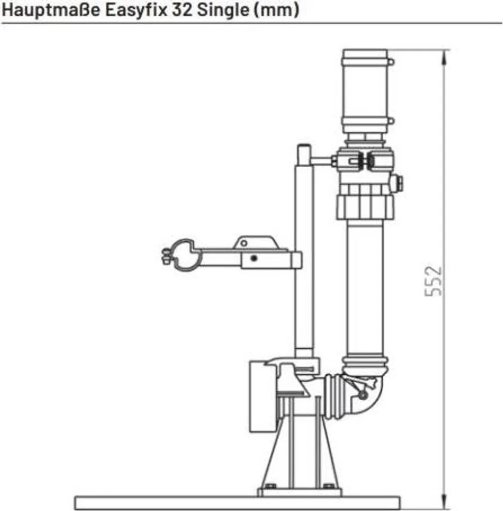 Jung EASYFIX 32 SINGLE Pompe Anti-Refoulement pour Évacuation Facile