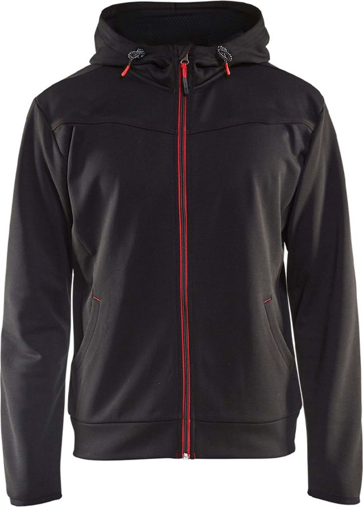 Blakläder Hoodie UNITE 33632526 schwarz/rot Uni, 4XL