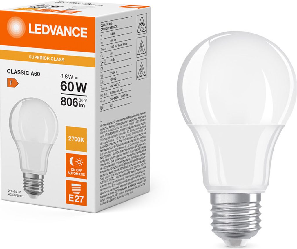 Żarówka LED E27 827 - Lampa LED/Multi-LED 220V E27 biała Zdjęcie produktu 