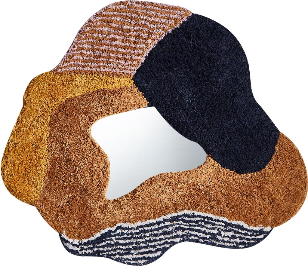 BELIANI Wandspiegel mehrfarbig Baumwolle 60 x 62 cm dekorativ unregelmäßige Form abstrakt Dekoration Wohnaccessoires