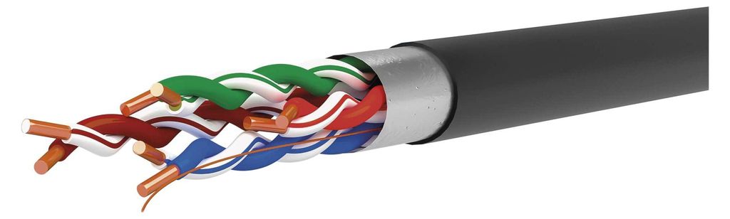 EMOS FTP Netzwerkkabel CAT 5e, 100m, PE, CAT5e-Patchkabel FTP, Gigabit LAN Kabel, geschirmtes Ethernet Kabel, für Aussenbereich , S9224