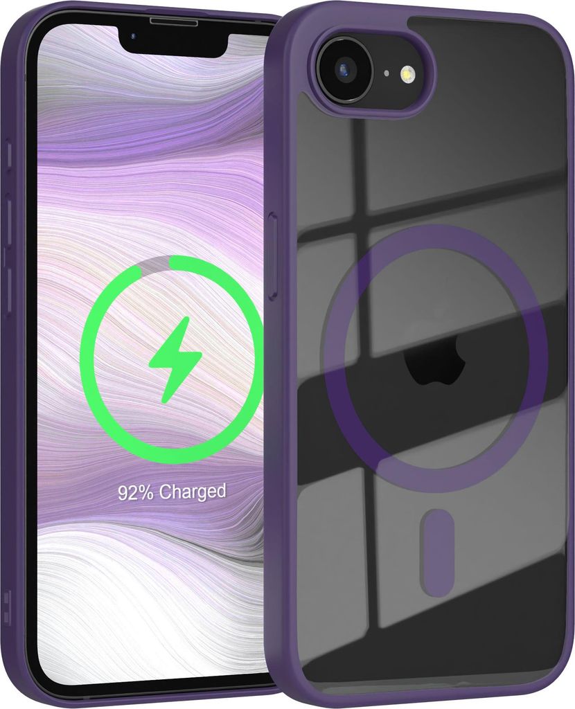 EAZY CASE Clear MagSafe Case für Apple iPhone 16e, Qi-Charging, Silikon mit Kameraschutz, Bumper Case in