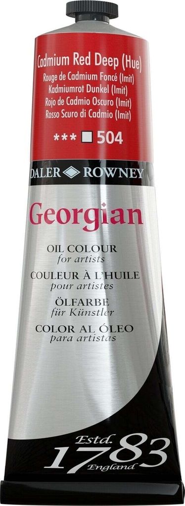 Daler Rowney Georgian Ölgemälde Cadmium Red Deep Hue 225 ml 1 Stck