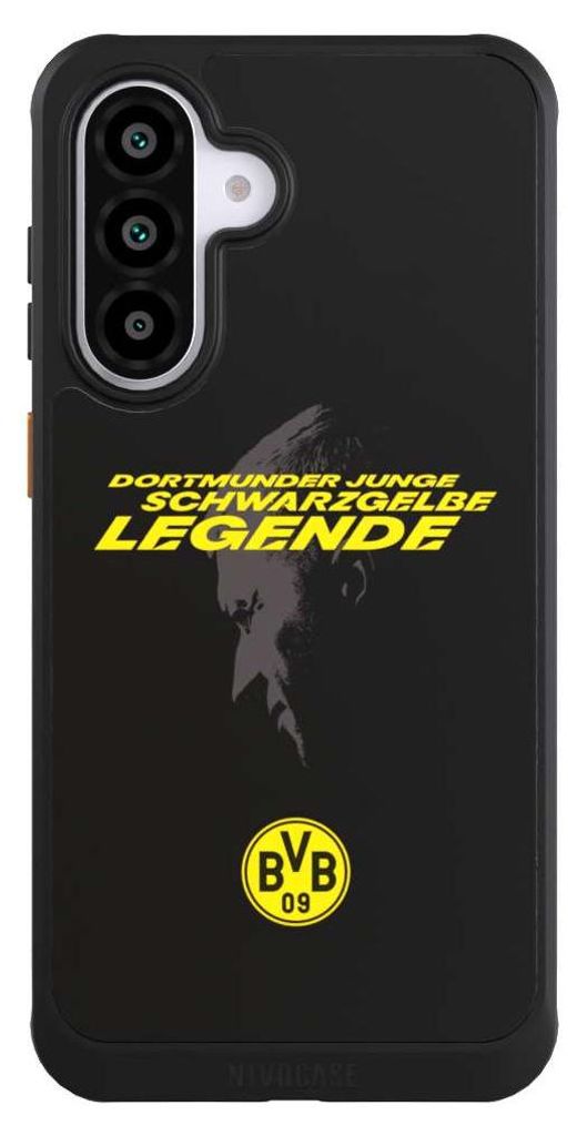 NIVOCASE Hülle für Samsung Galaxy A56 5G Handyhülle NIVOcore Case Schwarz BVB Borussia Dortmund Marco Reus