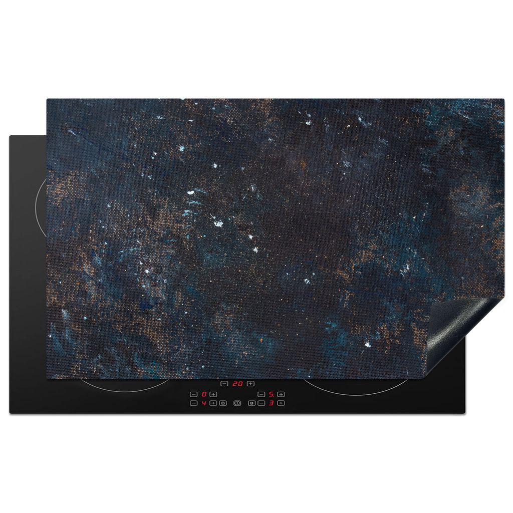 KitchenYeah Herdabdeckplatte Schiefer - Grau - Beton - Industriell , 85x52cm, Küche Deko, Glaskeramikkochfeld Herdabdeckung, Abdeckplatte fùr K...