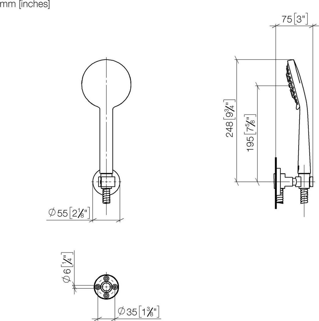 Dornbracht Schlauchbrausegarnitur, flowReduce, 27805625-930010
