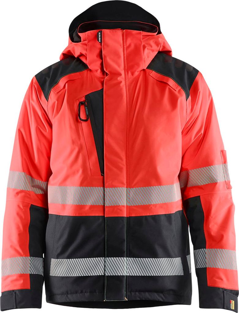 Blakläder High Vis Winterjacke 4455, Farbe:High Vis Rot/Schwarz, Größe:6XL