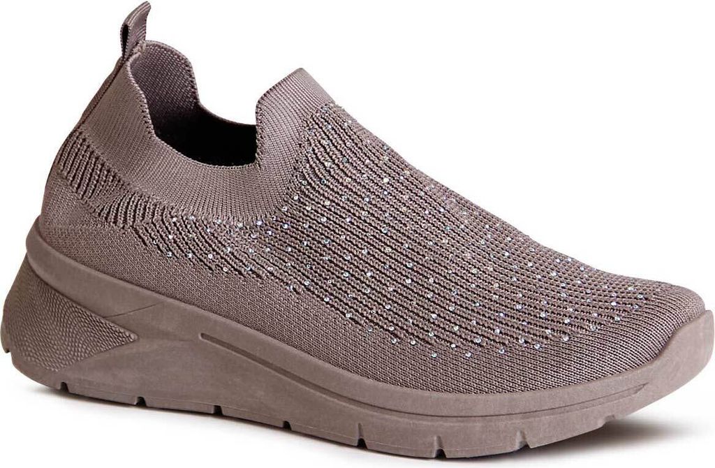 topschuhe24 2977 Damen Glitzer Halbschuhe Light Slipper, Farbe:Braun, Größe:41 EU