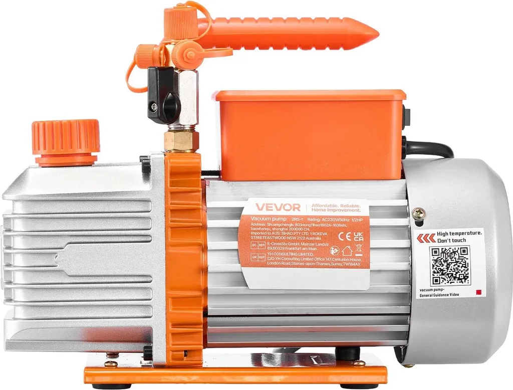 Pompe à vide bi-étagée 142L/min moteur 4 pôles avec huile pour HVAC R22