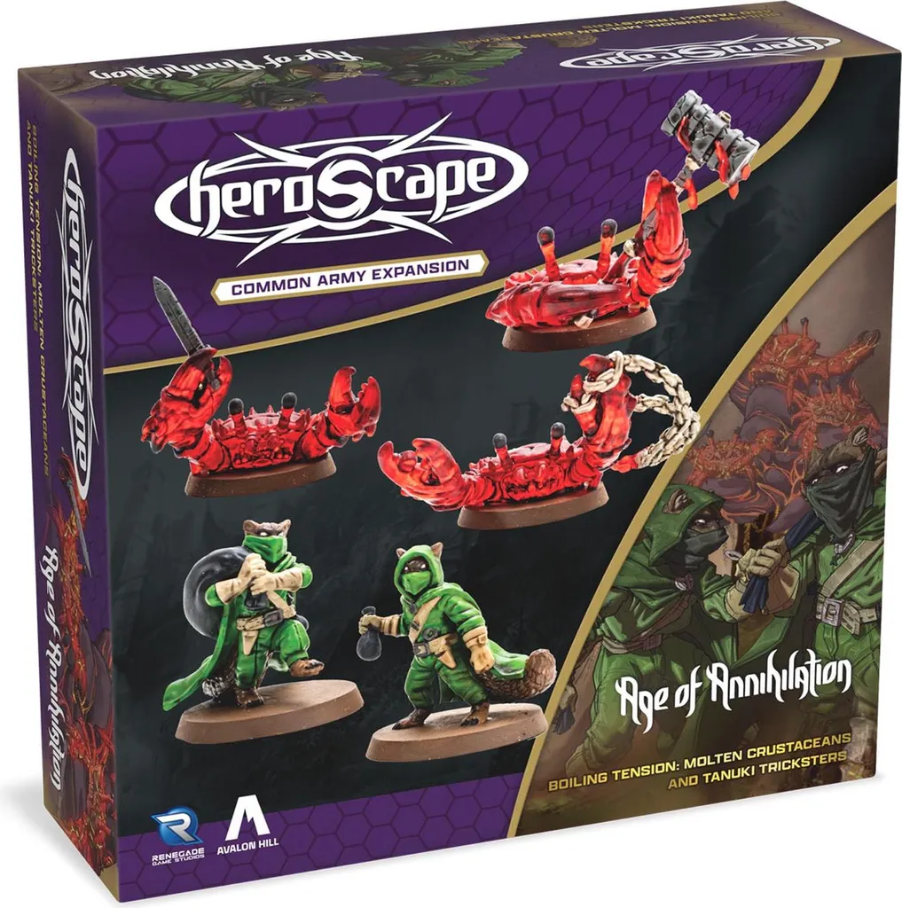 Figurines Heroscape pour Jeu de Rôle : Crustacés et Tanuki Trickster