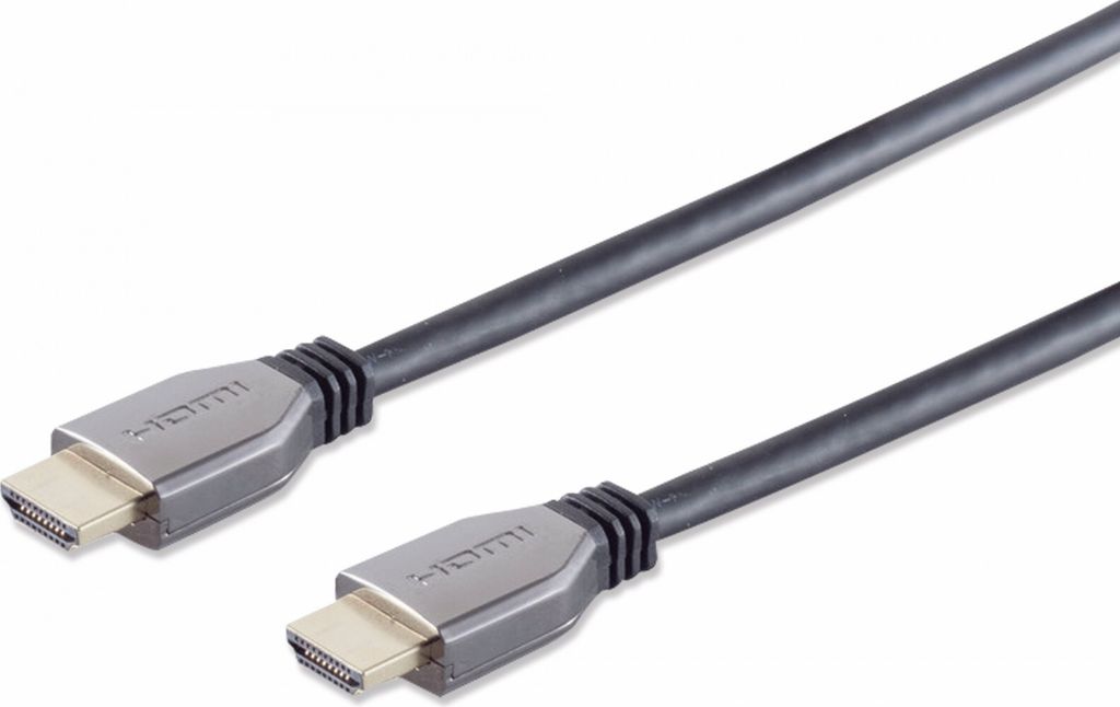 S/CONN maximum connectivity Ultra HDMI Kabel, 10K, Metall, schwarz, 2m (10-41035)