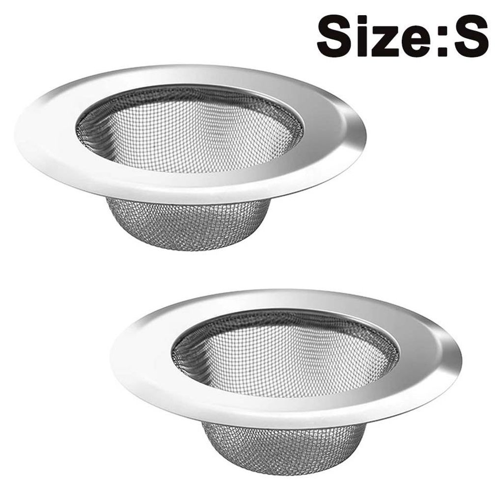 2er-Pack Küchenspülen-Siebe, Edelstahl-Abflusssieb, Verstopfungsschutz für Küchenspülen