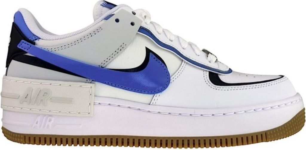 Nike Air Force 1 Schatten DZ1847-109 Weiß/Royal Pulse-Schwarz 42.5