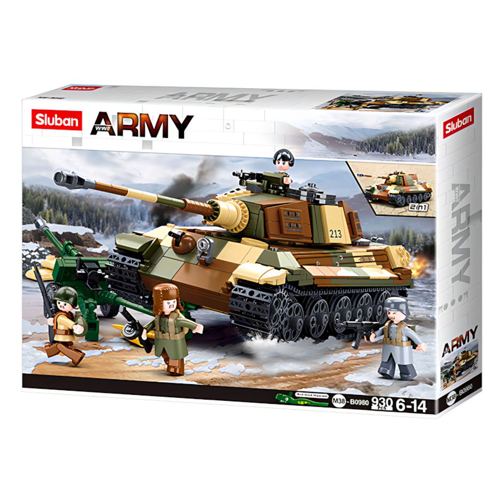 Sluban Bitka o Budapešť M38-B0980 Nemecký ťažký tank Tiger Obrázok produktu 2