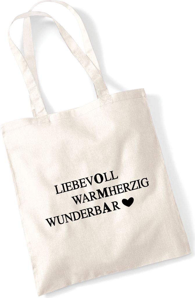 Huuraa Jutebeutel Liebevoll Warmherzig Wunderbar Oma 10 Liter Natural Baumwolle Tasche Geschenkidee