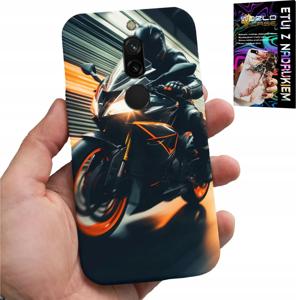 Custodia Per Xiaomi Redmi 8 - Appassionato Di Moto Moto + Vetro