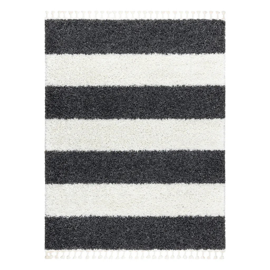 Tapis à pompons gris 200x290 cm UNION 4079 texture moelleuse et douce - 2