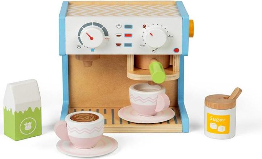 BigJigs Kaffeemaschine Holzspielzeug Küche Rollenspiel Produktbild 