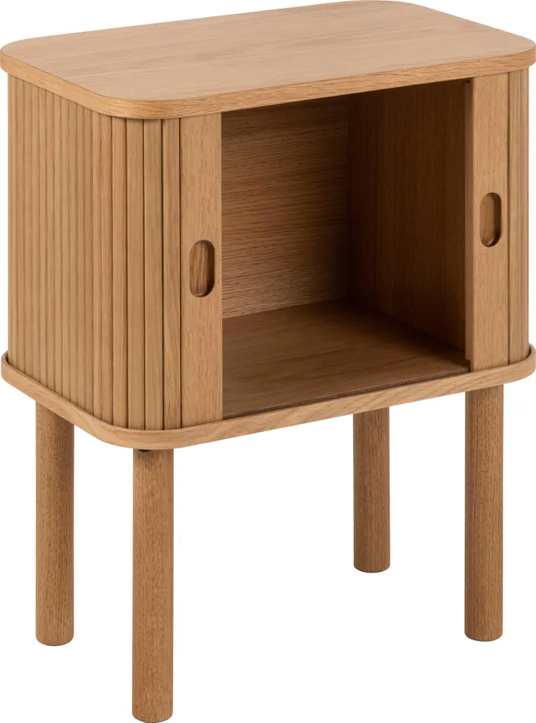 Table de nuit Langley 2 portes bois clair - Optimisez votre rangement nuit