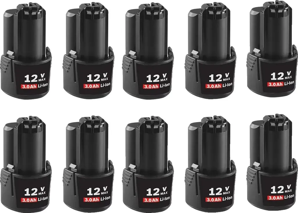 Batterie de Rechange Bosch 10,8V 12V Max 3000mAh Lithium - Lot de 10