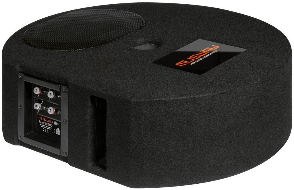 Musway MW300Q - Bassreflex Subwoofer für die Reserveradmulde mit 15 x 23 CM (6 x 9“) Subwoofer