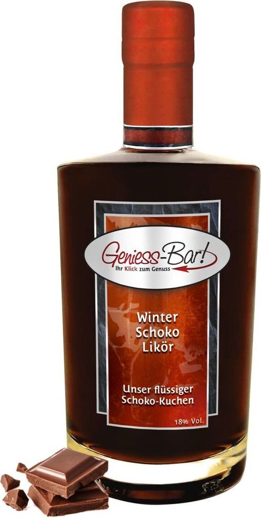 Winter Schokolade Likör 0,7 L Unsere flüssige Schoko Praline 18%Vol.