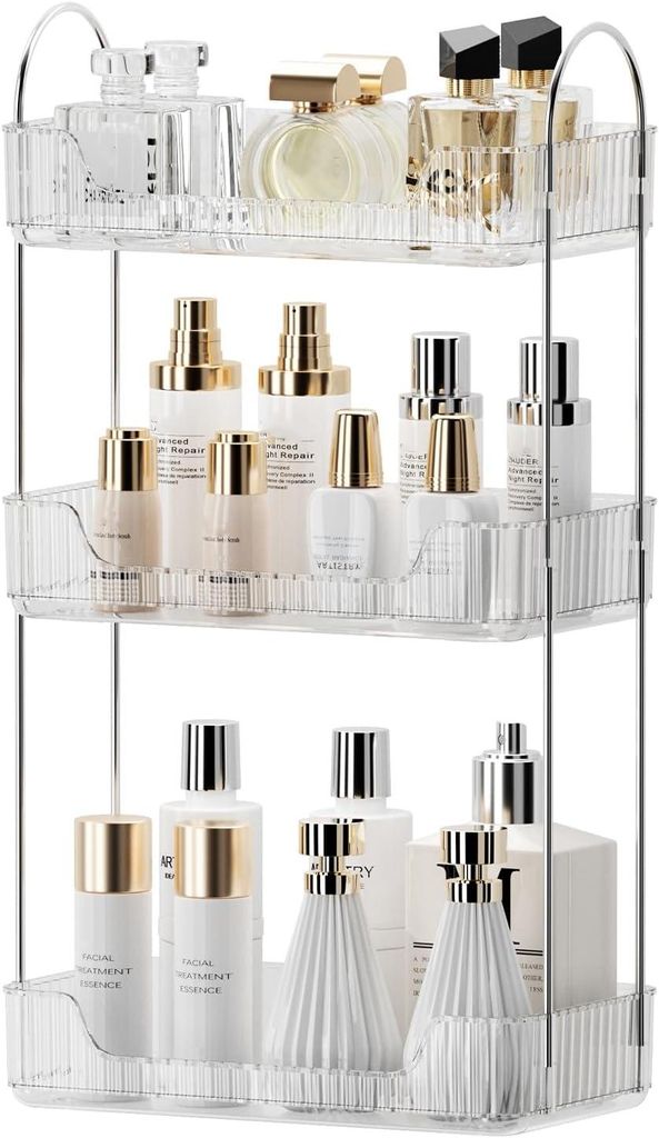 Organizer fš¹r Make-up und Kosmetik, Parfš¹mst?nder, 3-st?ckige Aufbewahrung (transparent)