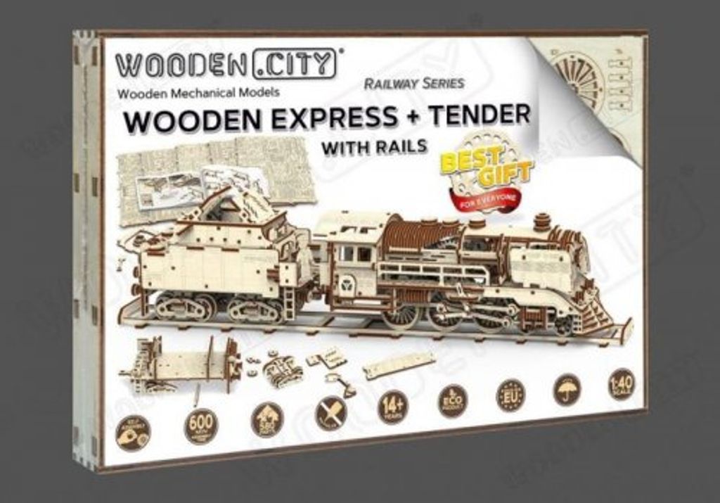 WOODEN.CITY Wooden Express + Tender, 580 kusů, Dopravní Obrázek produktu 