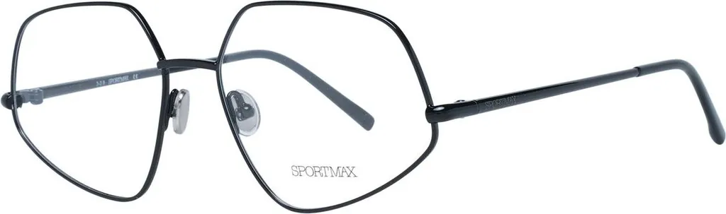 Monture Sportmax SM5010 55001 rectangulaire légère et robuste en noir