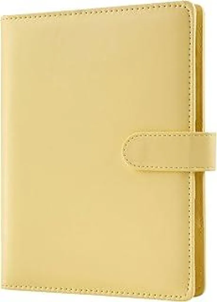 Raccoglitore A5 6 Anelli Giallo - Organizer Professionale in Ecopelle