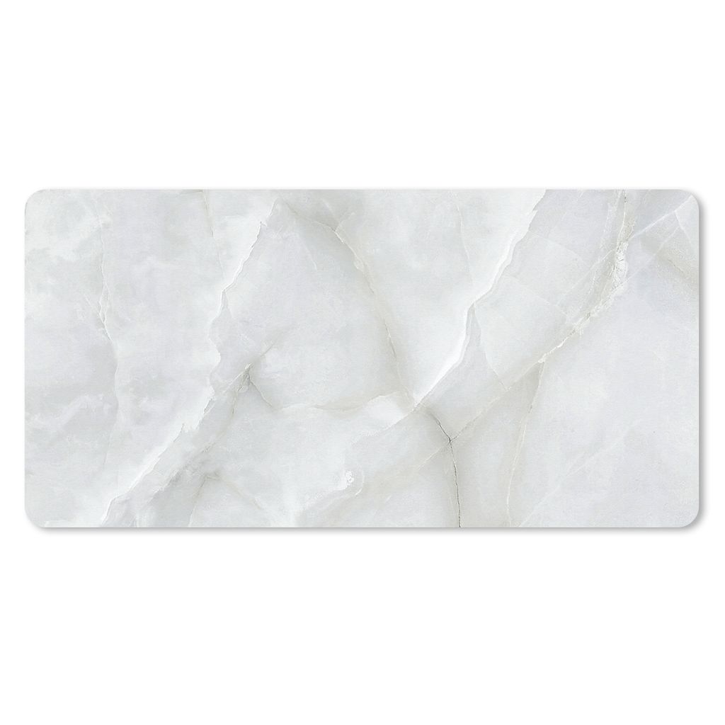 MuchoWow Mauspad Mousepad Marmor - Weiß - Muster - Stein - Marmoroptik 60x30 cm - Mousepads - Maus Mat - Pad - Mausunterlage - Nachhaltig
