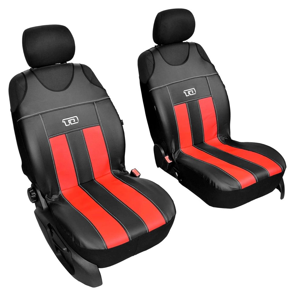 Sitzbezüge GT Kunstleder Universal mehrere Farben modernes Design geeignet für Mitsubishi ASX vordere Sitze GT ROT