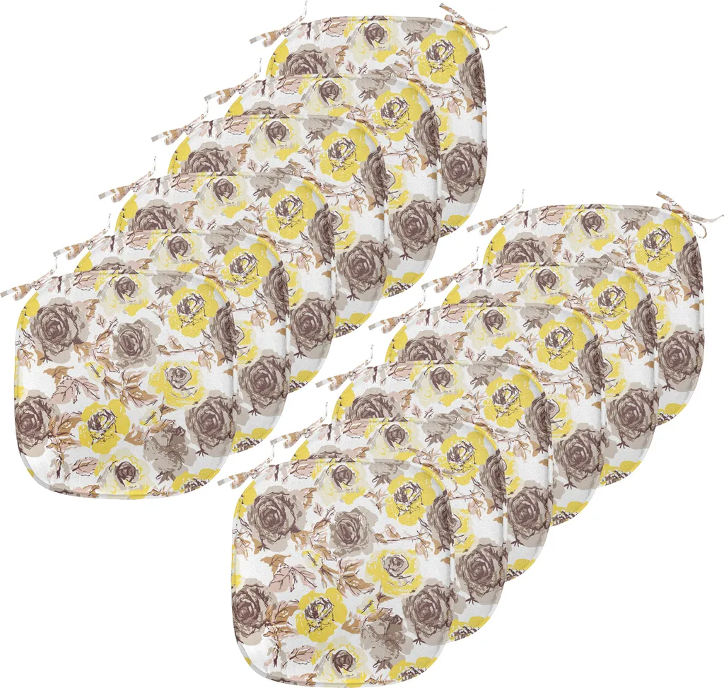 Stock 12 Cuscini Sedie 40x40 Giallo Beige Marrone ABAKUHAUS