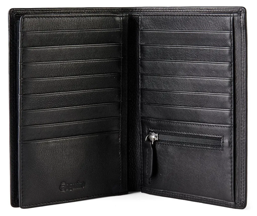 Étui carte d'identité cuir véritable double volet avec rangements - 9