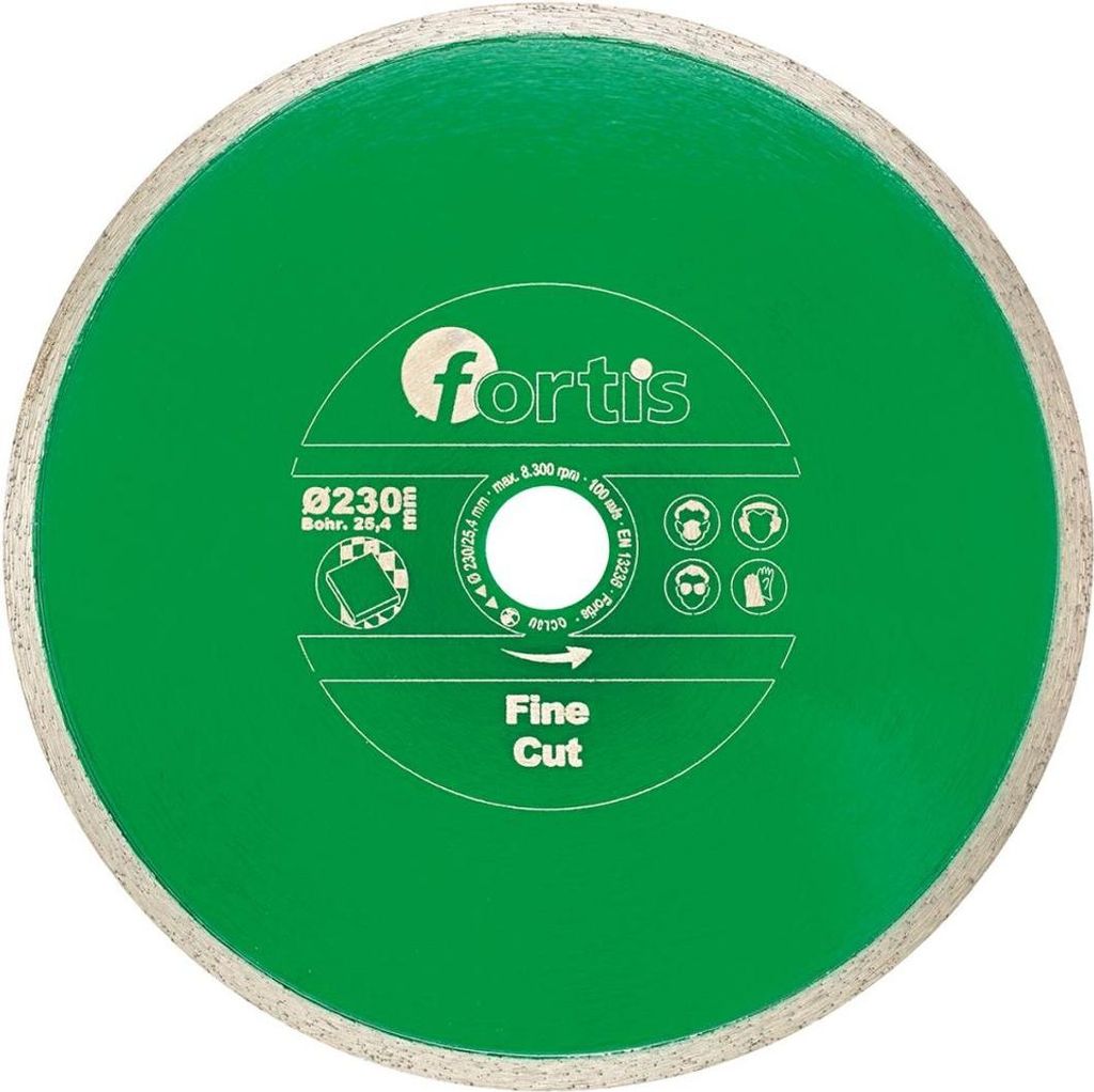 Diamant-Trennscheibe Fine Cut Ø 115 mm Segmenthöhe 8 mm Bohrung 22,2 mm FORTIS