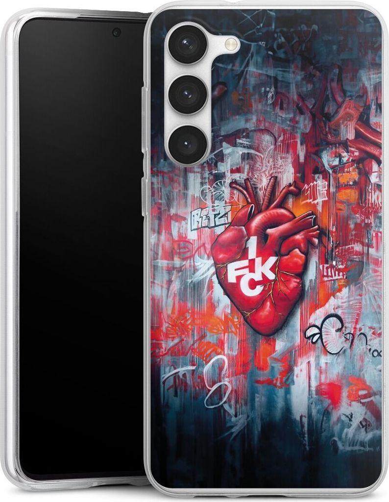 DeinDesign Handyhülle für Samsung Galaxy S23+ Silikon Hülle Case Smartphone Schutzhülle 1. FC Kaiserslautern 1. FCK Herz