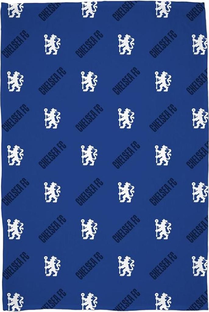 Chelsea FC - geometrisches Design Decke, Fleece AG3916 (Einheitsgröße) (Blau)