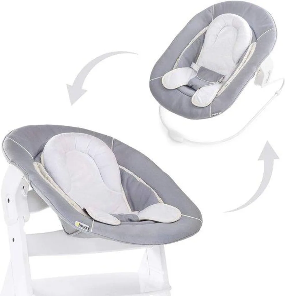 Balancelle évolutive grise 2 en 1 avec structure compacte et stable