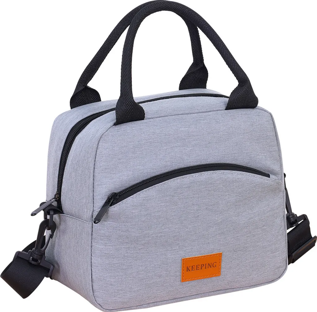 Borsa Tote Termica INF Grigio - Porta Pranzo Isolata con Tracolla