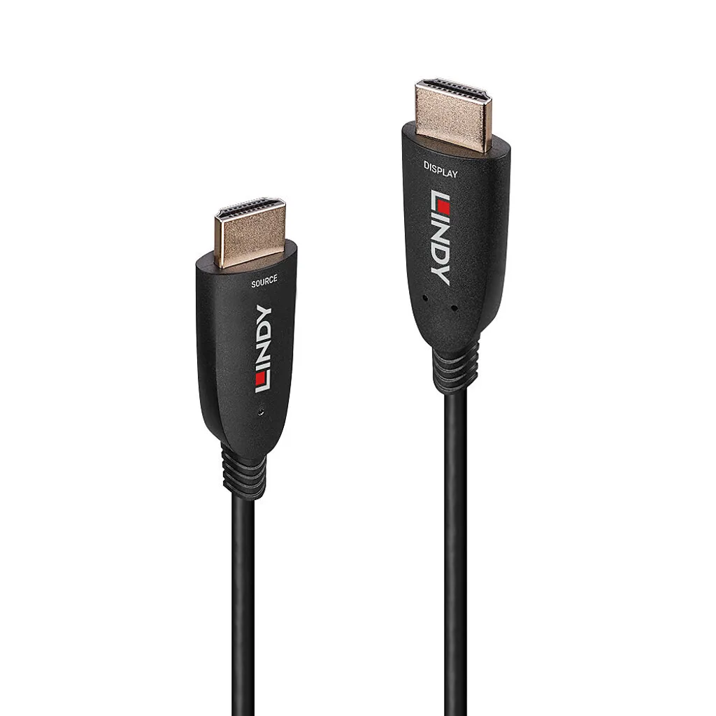 LINDY 10m Câble HDMI 8K60 Hybride Fibre Optique - Performance Ultime