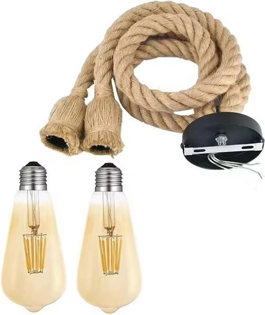 APT ZD151A Stropní závěsné svítidlo z jutového lana, 2 Obrázek produktu 
