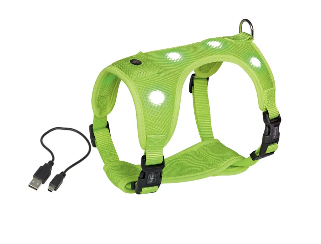 Harnais Flash Mesh Jaune Fluo Taille S pour Chien - Poitrine 28-35cm