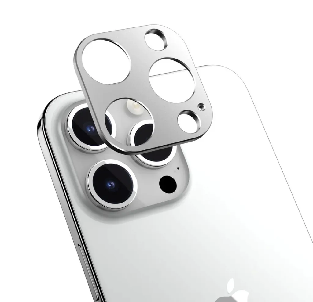 Éviter Rayures Caméra iPhone 15 Pro Max avec LenShield Alu Argenté