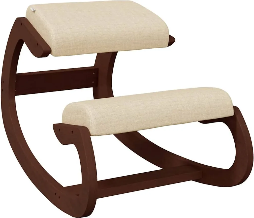 Dites adieu au mal de dos avec la chaise à genoux en bouleau crème