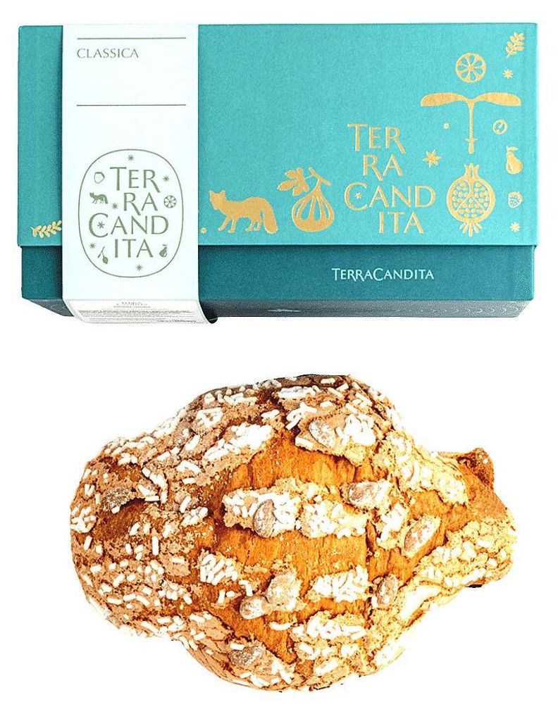Terra Candita - Colomba Classica 750 g - Italienischer Osterkuchen mit Orangeat und Mandeln - Natürliche Lievito Madre Fermentation