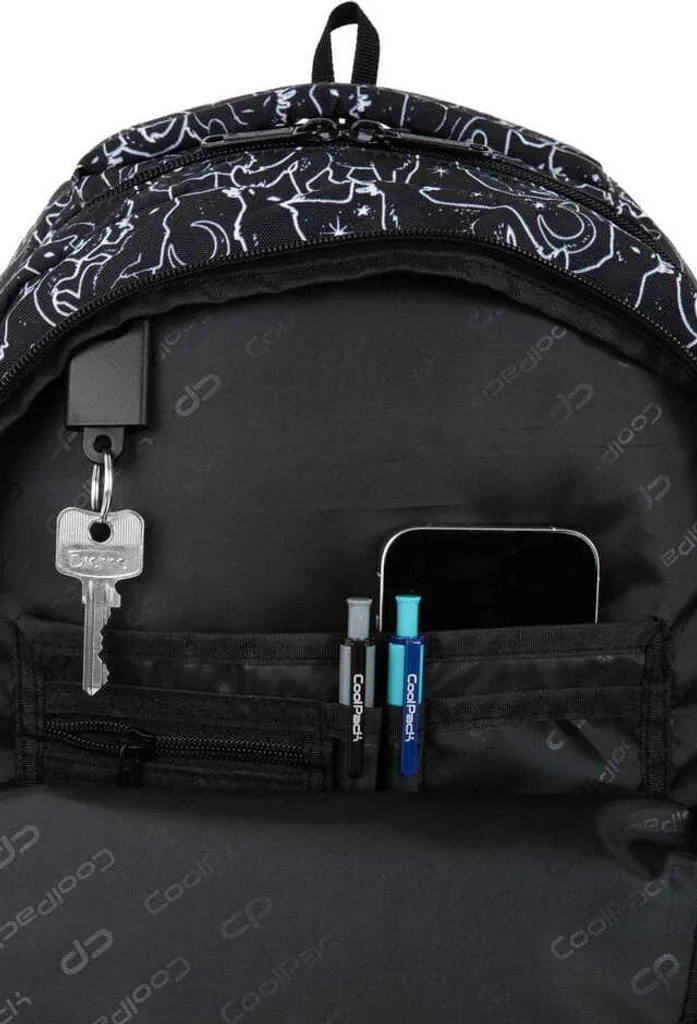 Sac à dos enfant Coolpack Pick ergonomique et léger motif chat noir